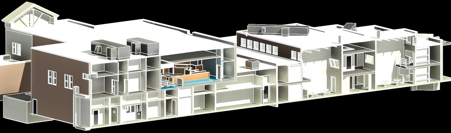 3D Isometric View Through Woodford County Safety Building